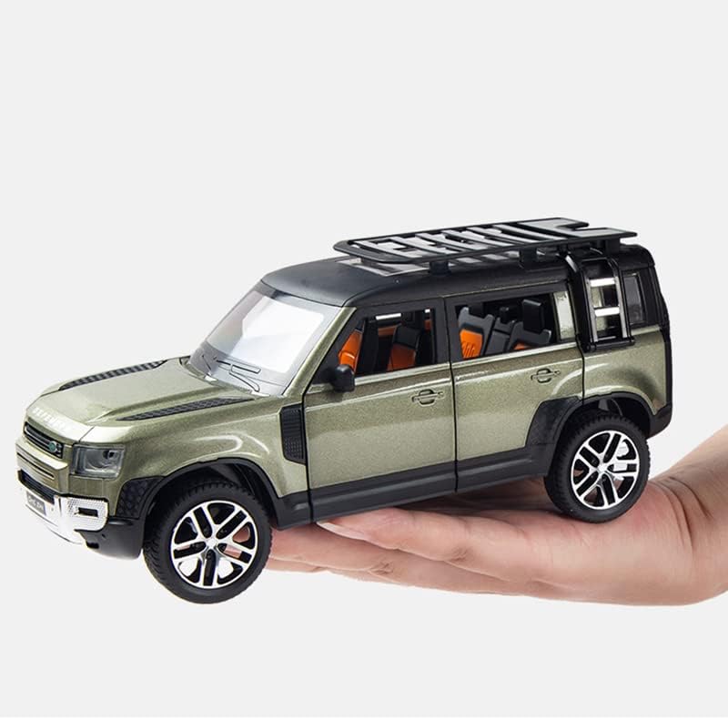 CHE ZHI Toy Car Diecast 1:24 Scale Land Rover Defender 110, Toy Car Alloy - green