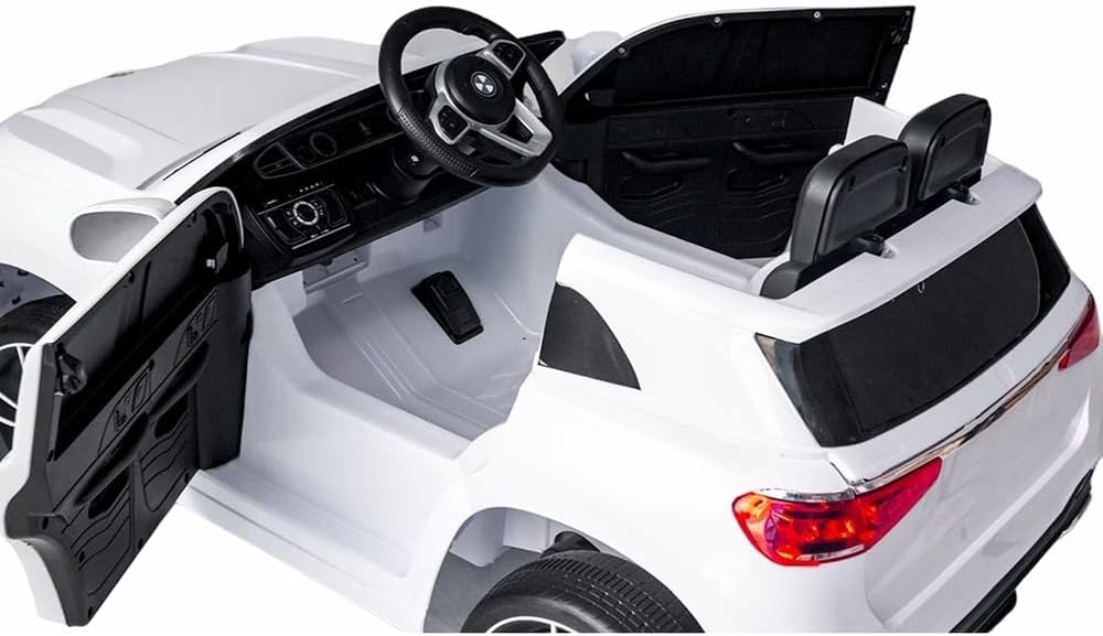 سيارة كهربائية للأطفال مع جهاز تحكم عن بعد - X8 - أبيض
