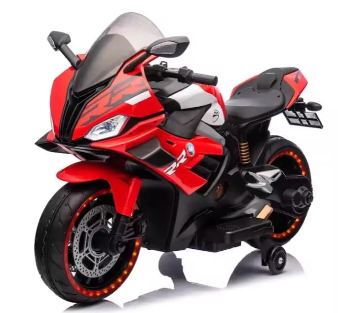 دراجة أطفال تعمل بالبطارية ١٢ فولت مزودة بإضاءة LED ومشغل MP3 وعجلات LED