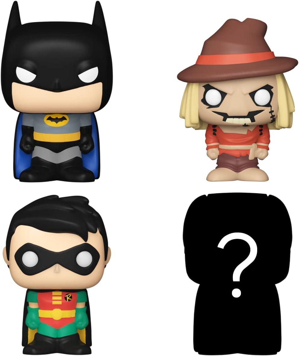 Funko Bitty Pop! DC Mini Collectible Toys - Batman, Robin, Scarecrow & Mystery Chase Figure