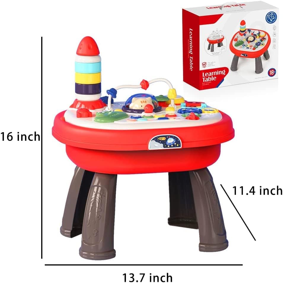 Huanger Baby Toys Activity Table Double Sided  for 18M+ ages