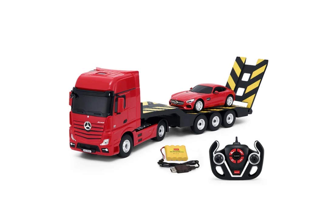 Rastar Scale Remote Controlled Mercedes-Benz Actros Truck 1:26 with Mercedes-AMG GT 1:24 Car