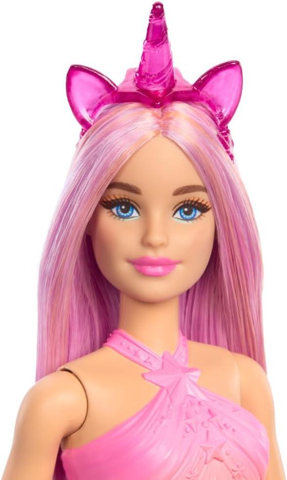 Mattel Barbie Unicorn Doll With Pink Hair, Ombre Outfit And Unicorn Accessories