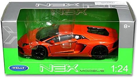 Welly Nex Die-Cast Metal Model Car 1:24- Lamborghini Aventador Coupe (Colors May Vary)