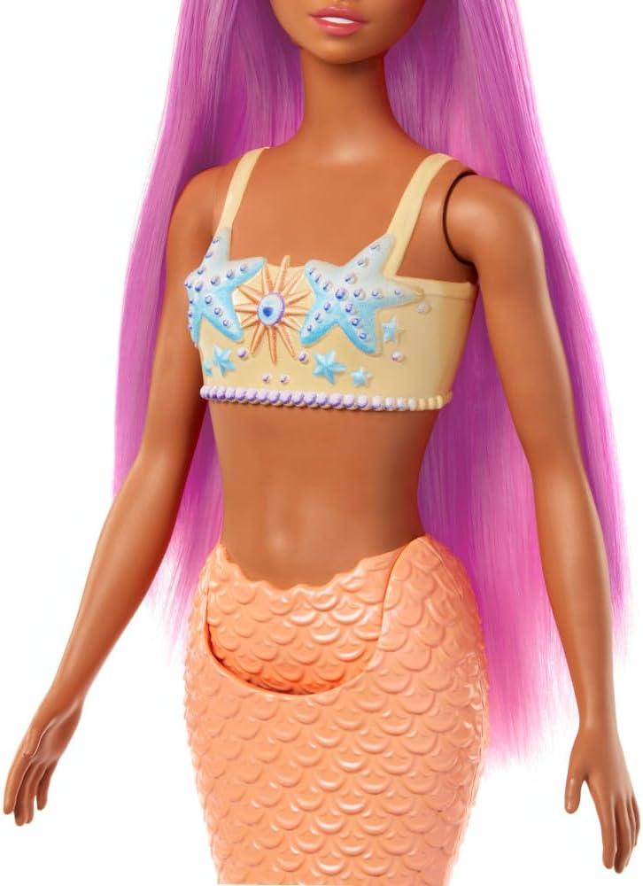 Barbie Mermaid Dolls With Colorful Hair, Tails And Headband Accessories