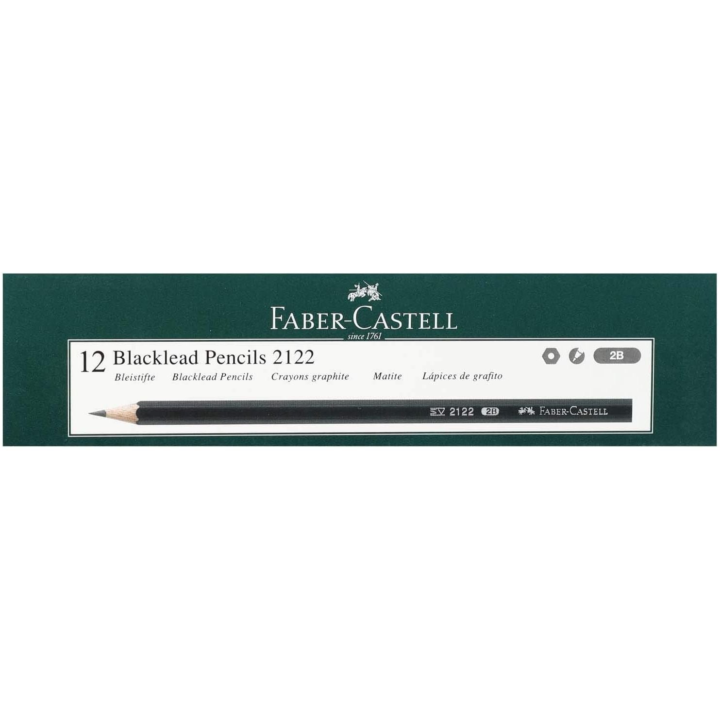 Faber-Castell Blacklead Pencils 2B Tip 2122 (Pack of 12)