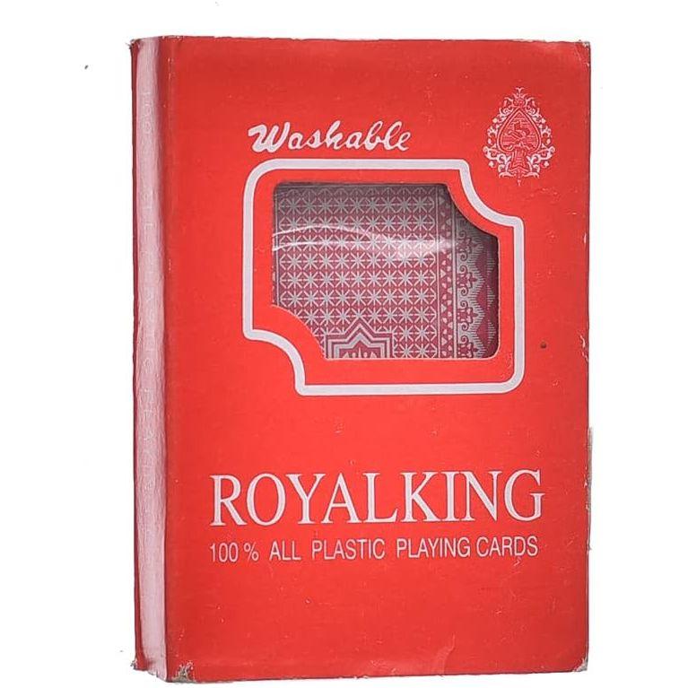 ROYALKING Premium 100% All Plastic Playing Cards – Washable, Waterproof, and Durable Red Deck – Professional Poker & Card Game Deck with Window Gift Box