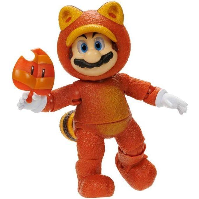 The Super Mario Bros. Movie - 5 Inch Action Figures Series 2 – Tanooki Mario Figure with Leaf Accessory