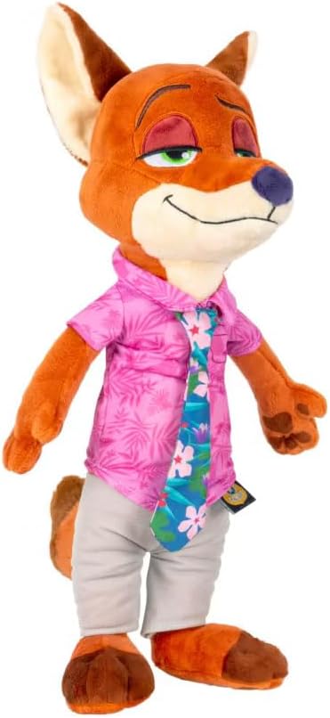 Disney Zootropolis 2 Plush Toy Nick Wilde 14 Inch 10+ Sounds and Phrases Plush Toy for Kids and Preschoolers, Suitable for Ages 3+