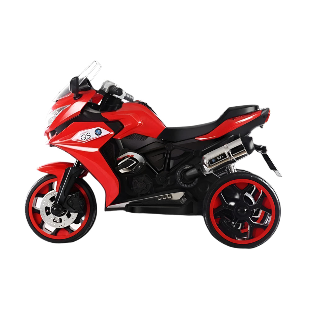 6V Electric Ride-On Motorbike for Kids – Dual Motors, Light-Up Wheels – Red