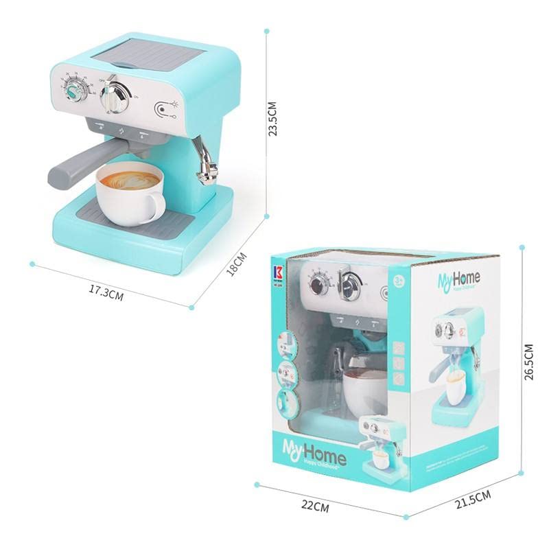 Coffee Maker Role Play Pretend Kitchen Appliance for Kids with Realistic Action, Spray, Light and Sound