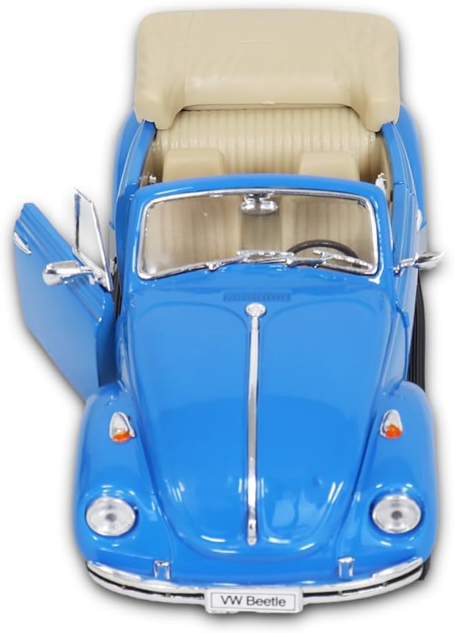 Welly Nex Die-Cast Metal Model Car 1:24- Volkswagen Beetle (Convertible)(Colors May Vary)