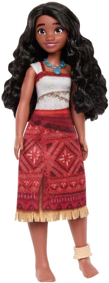 Mattel Disney Moana 2 Moana Fashion Doll with 2 Accessories, Removable Outfit with Necklace & Anklet, Inspired by The Movie