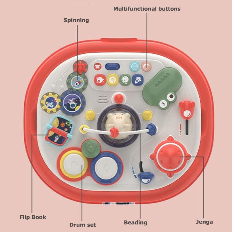 Huanger Baby Toys Activity Table Double Sided  for 18M+ ages