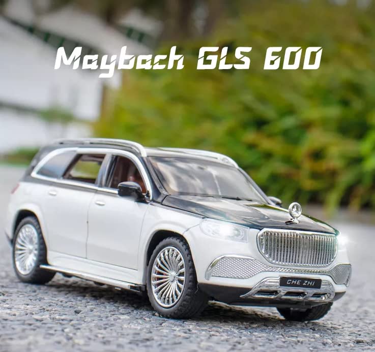 CHE ZHI Toy Car Diecast 1:24 Scale Mercedes Benz GLS63  Black/White