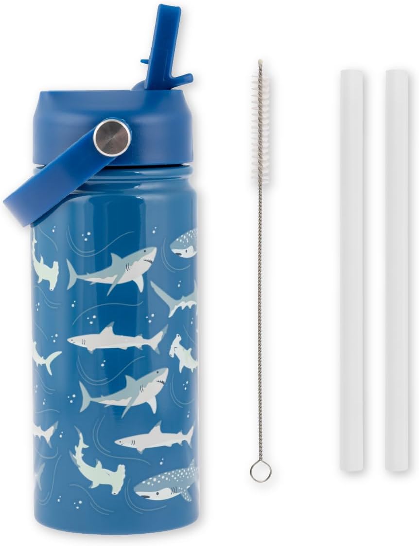 ترمس حراري من الفولاذ المقاوم للصدأ مع ماصتين وفرشاة تنظيف - شارك