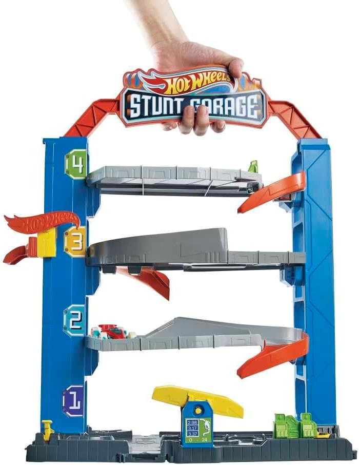 Hot Wheels City Stunt Garage Play Set Gift Idea for Ages 3 to 8 years