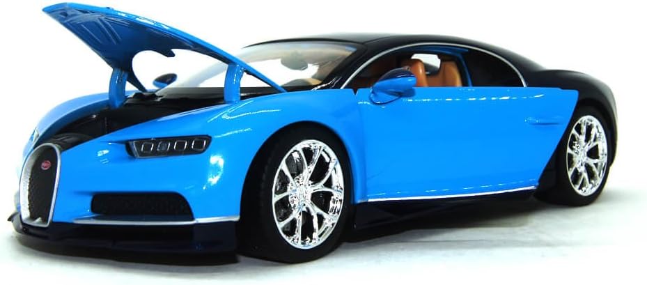 Welly Nex Die-Cast Metal Model Car 1:24- Bugatti Chiron (Colors May Vary)