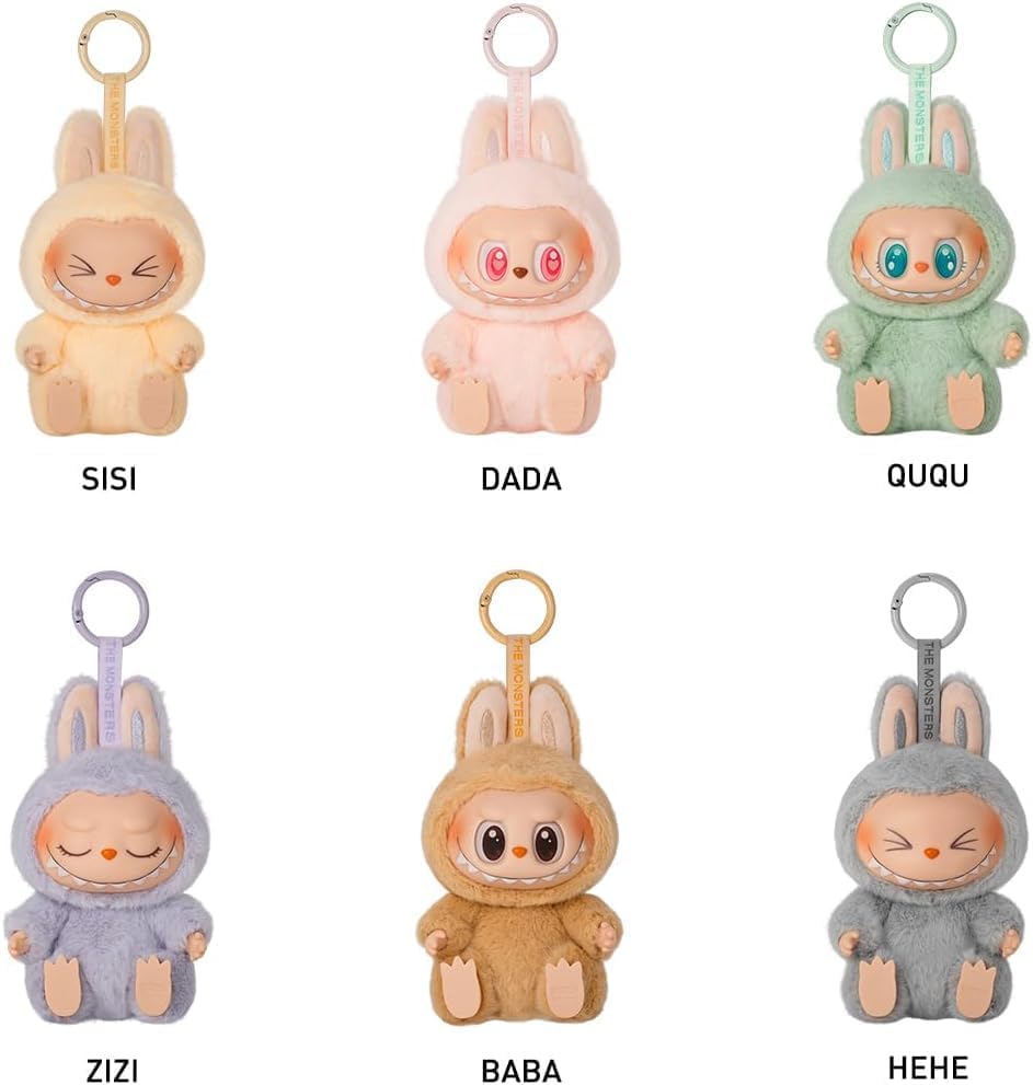 صندوق بوب مارت ذا مونسترز - هاف أ سيت المصنوع من الفينيل المحشو والمُغطى بالجلد، شخصيات ذا مونسترز بلايند بوكس