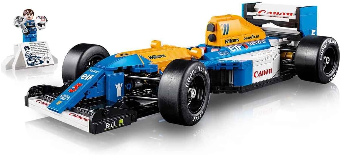 LEGO Icons 10353 Williams Racing FW14B & Nigel Mansell - F1 Car Model Set for Adults
