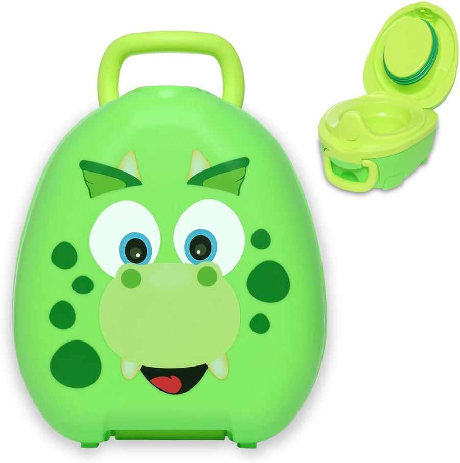 My Carry Potty Travel Potty, Award-Winning Portable Toddler Toilet Seat for Kids - Dinasour