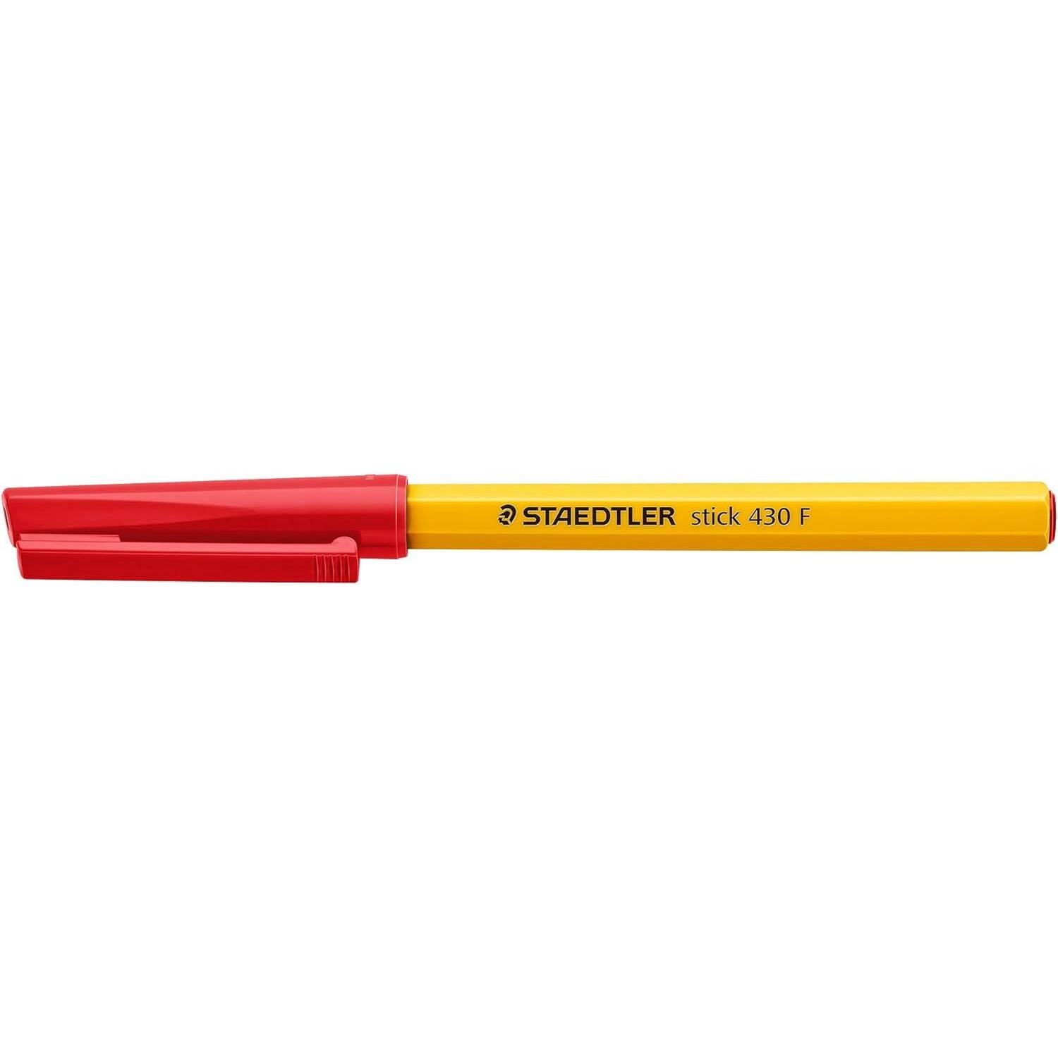STAEDTLER Medium Stick 430 F-2 Ballpoint Pen Fine, Red