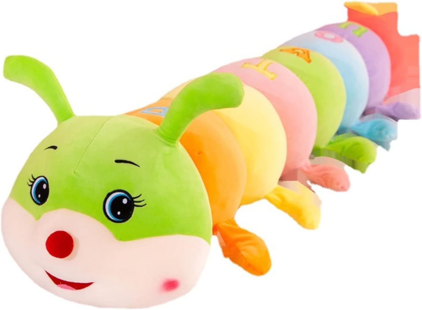 Cognitive Plush Worm Stuffed Doll Toys Soft Worm Pillow for Kids Birthday 120cm Long Colorful