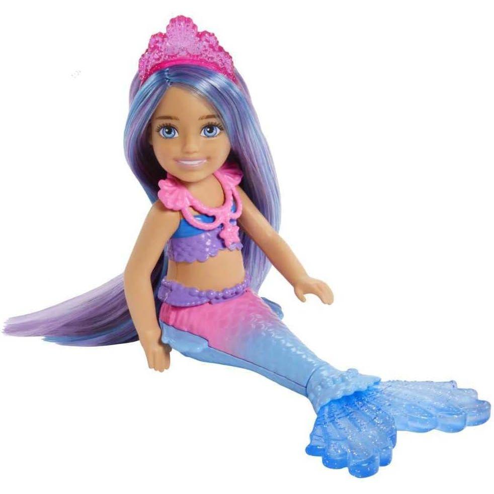 Barbie Mermaid Power Doll & Accessories, Chelsea Small Doll with Blue & Purple Hair, 2 Ocean Pets & Treasure Chest - BumbleToys - 5-7 Years, Barbie, Fashion Dolls & Accessories, Girls, Mermaid, Pre-Order