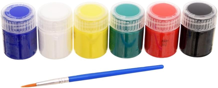 Art Nation 15ml Porcelain Paint Set with Brush - 6 Colors