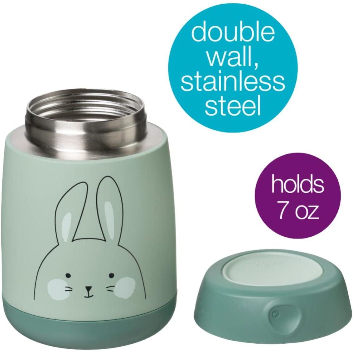 B.Box Bunny Stainless Steel Insulated Baby Canister 210ml (Green)