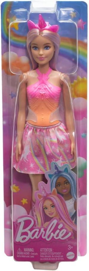 Mattel Barbie Unicorn Doll With Pink Hair, Ombre Outfit And Unicorn Accessories