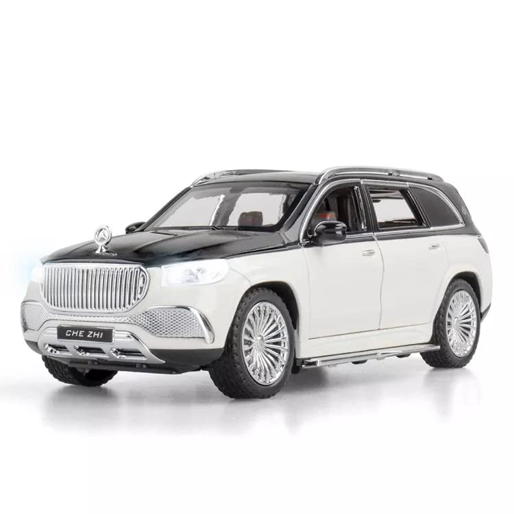 CHE ZHI Toy Car Diecast 1:24 Scale Mercedes Benz GLS63  Black/White