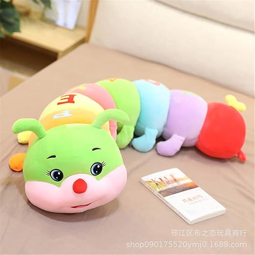 80cm Long Colorful Cognitive Plush Worm Stuffed Doll Toys Soft Worm Pillow Educational Gift for Kids Birthday