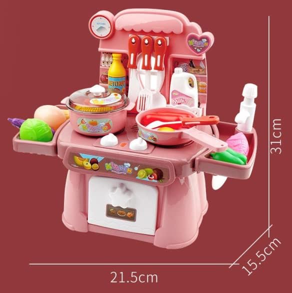 Taste Kitchen Set With Storage Lighting & Sound - Pink