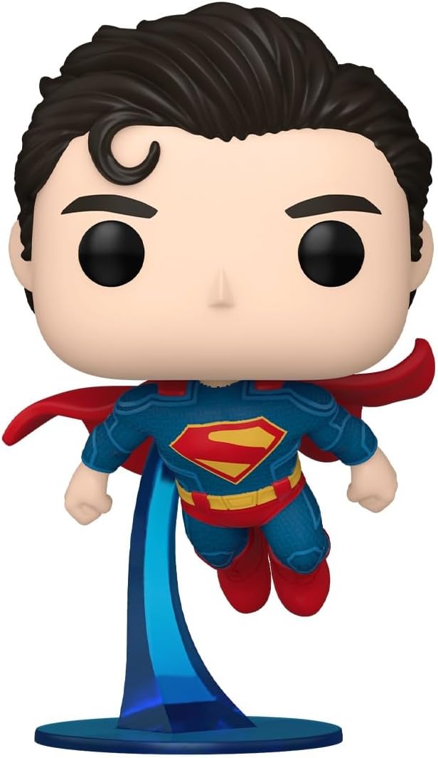 Superman figurine with red cape and blue suit 