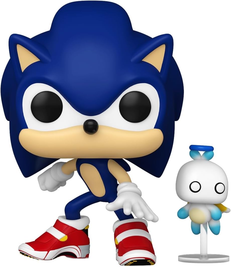 Sonic the Hedgehog figurine with a smaller character 