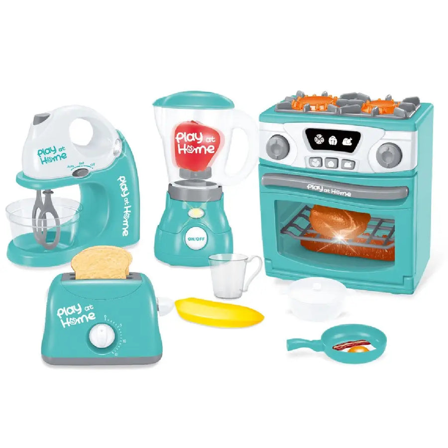 Children's kitchen appliance set QF2571G Toy kitchen appliances with motion and sound effects