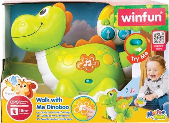 Winfun walk with me dinoboo remote control dinosaur set