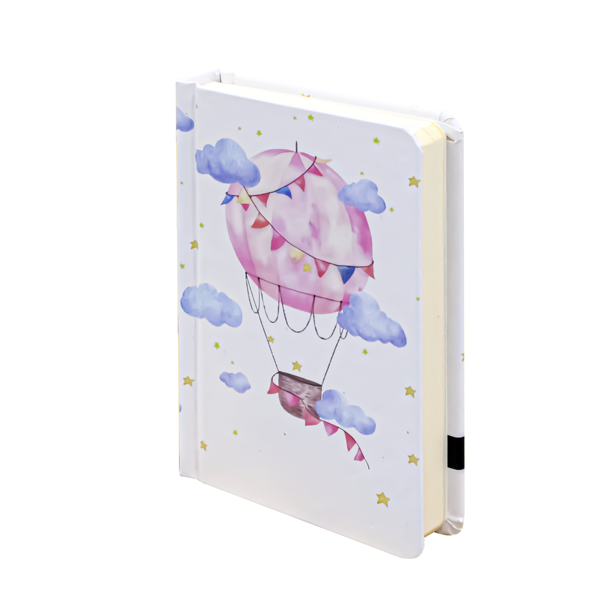 2BE Mini Notebook A7 With Rubber Band  - Pink Parachute