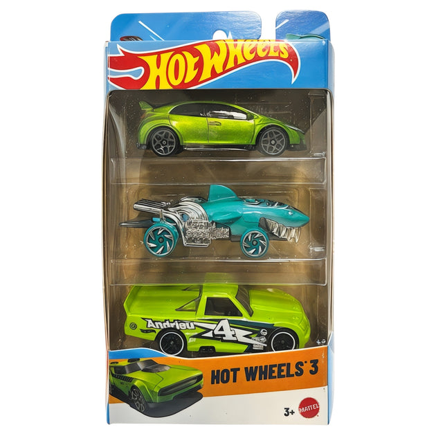 مجموعة سيارات Mattel Hot Wheels'3 - قد تختلف السيارات
