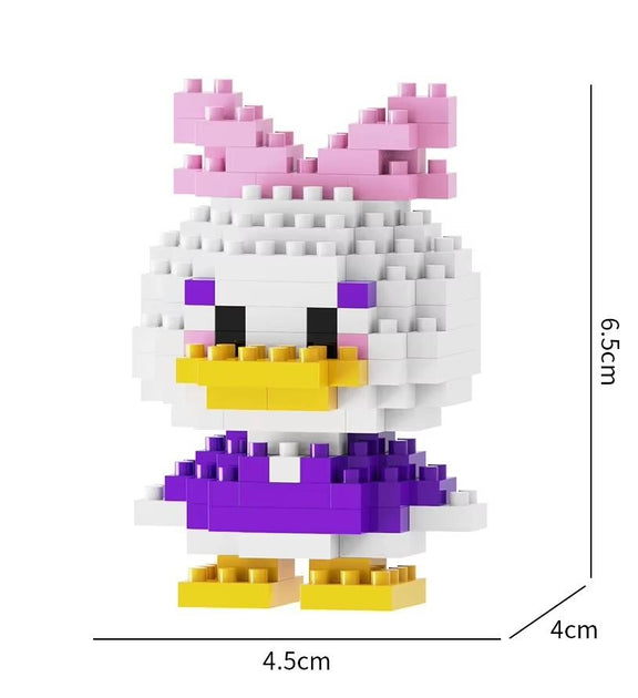 Disney Anime Building Blocks W2601-08 mini Action toy Figures Blocks - Daisy duck