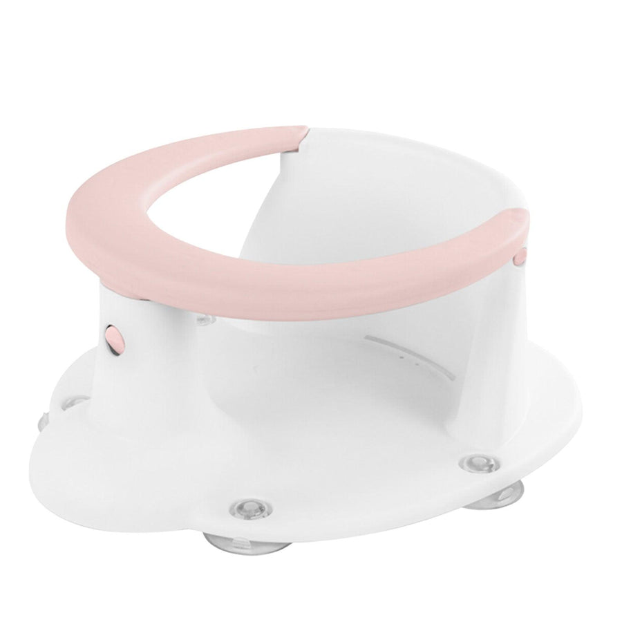 Pink Baby Bath Seat with Non-Slip Base