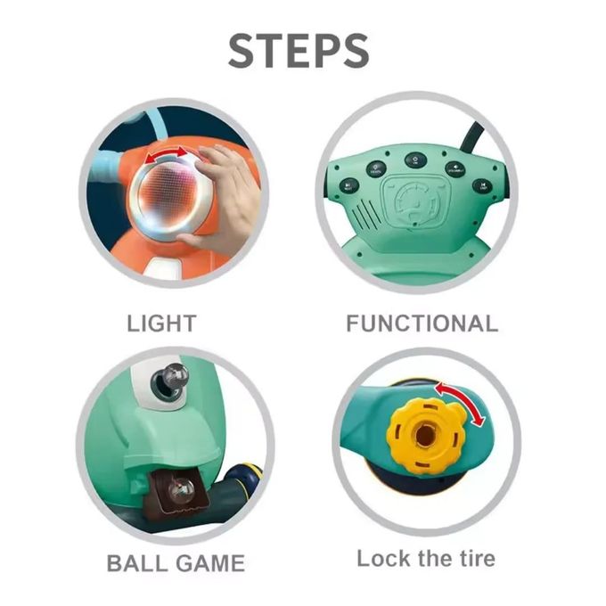 WISHKEY Plastic Multi Functional Baby Walker for Toddlers, 2-in-1 Baby Walkers with Fun Ball Game, Lights & Music, Walker for Kids for 1+ Years