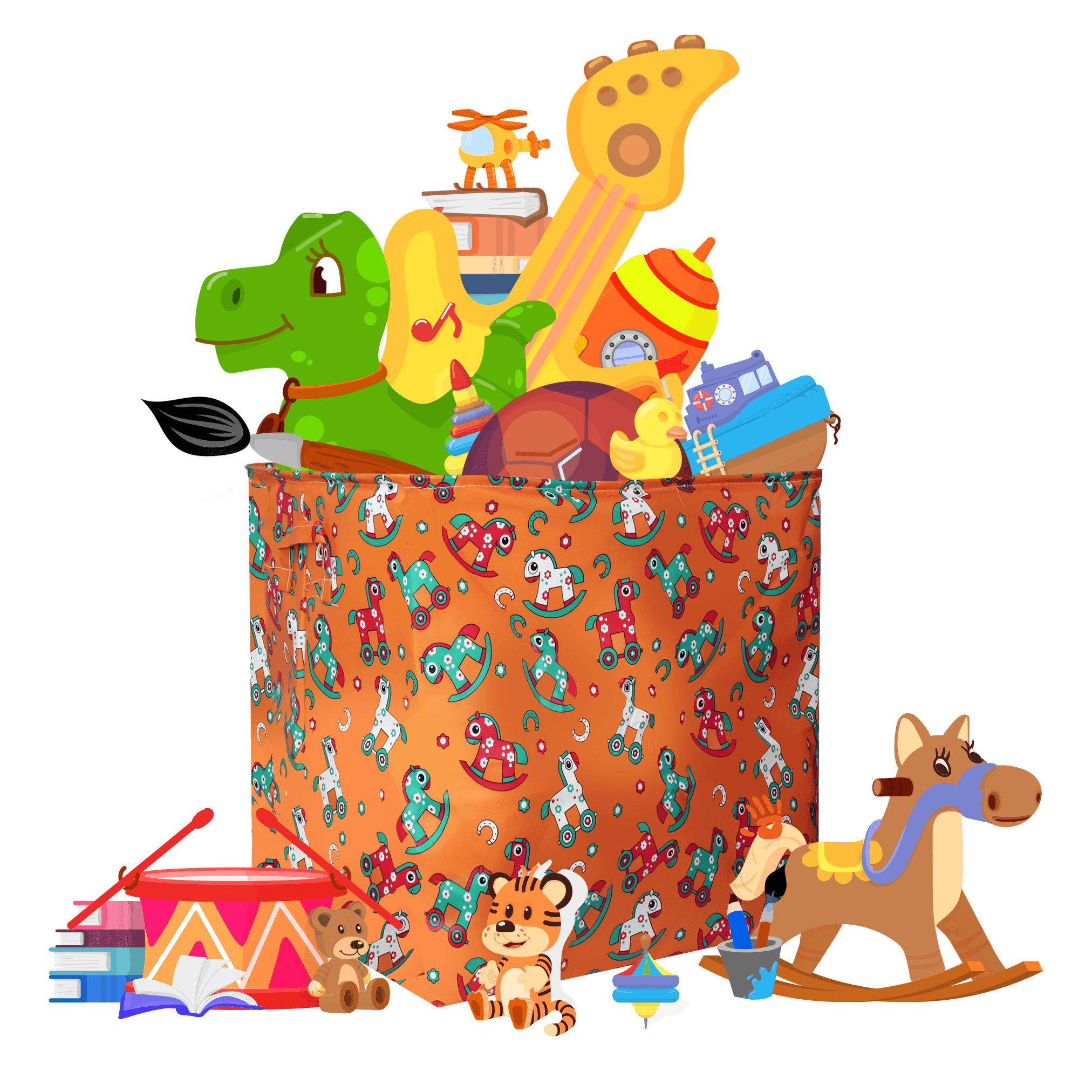 Toy Storage Box with Animal Pattern - BumbleToys - 5-7 Years, Boys, Girls, Toy Land, Toys