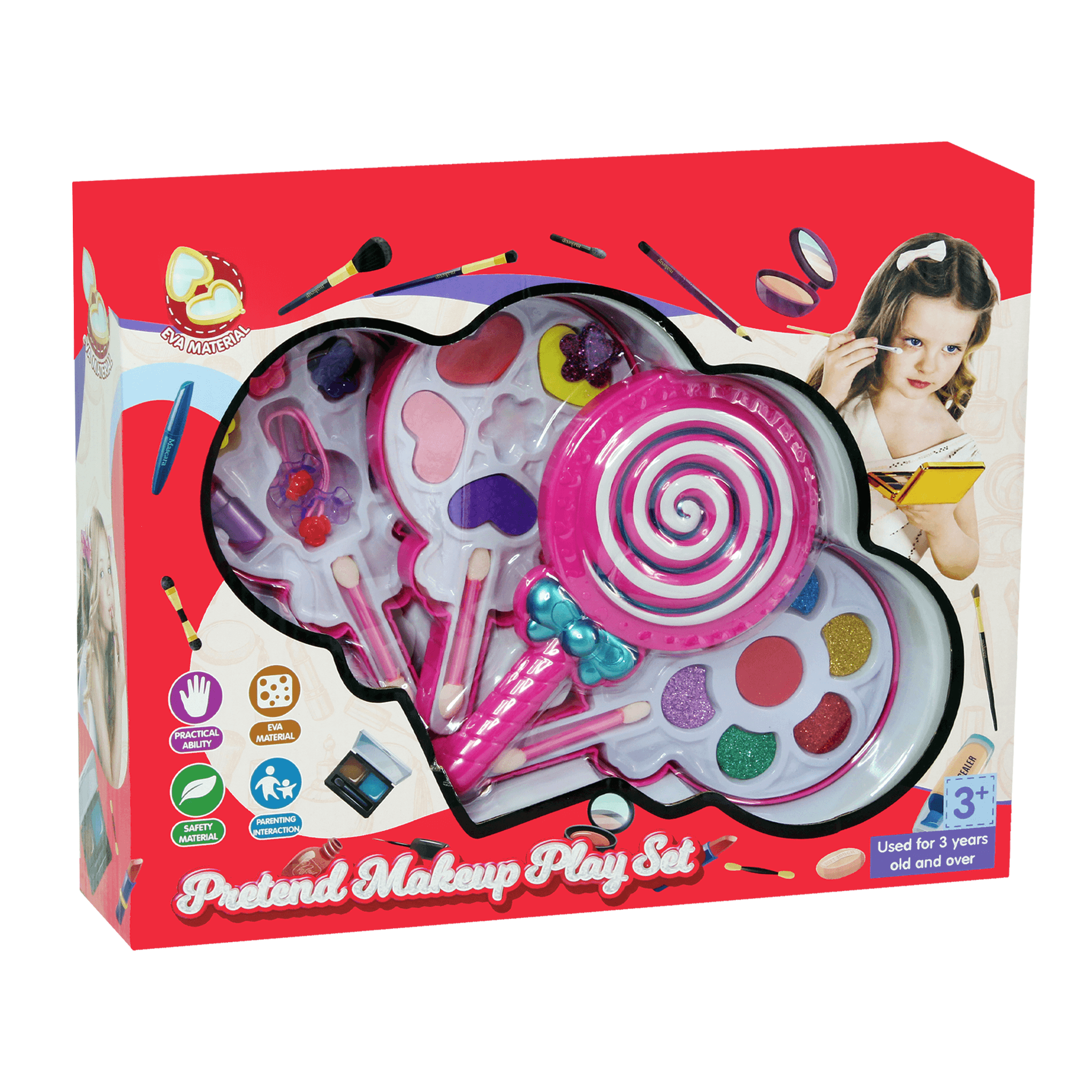 Pretend Makeup Play Set For Girls - Lollipop - BumbleToys - 5-7 Years, Girls, Makeup, Toy Land