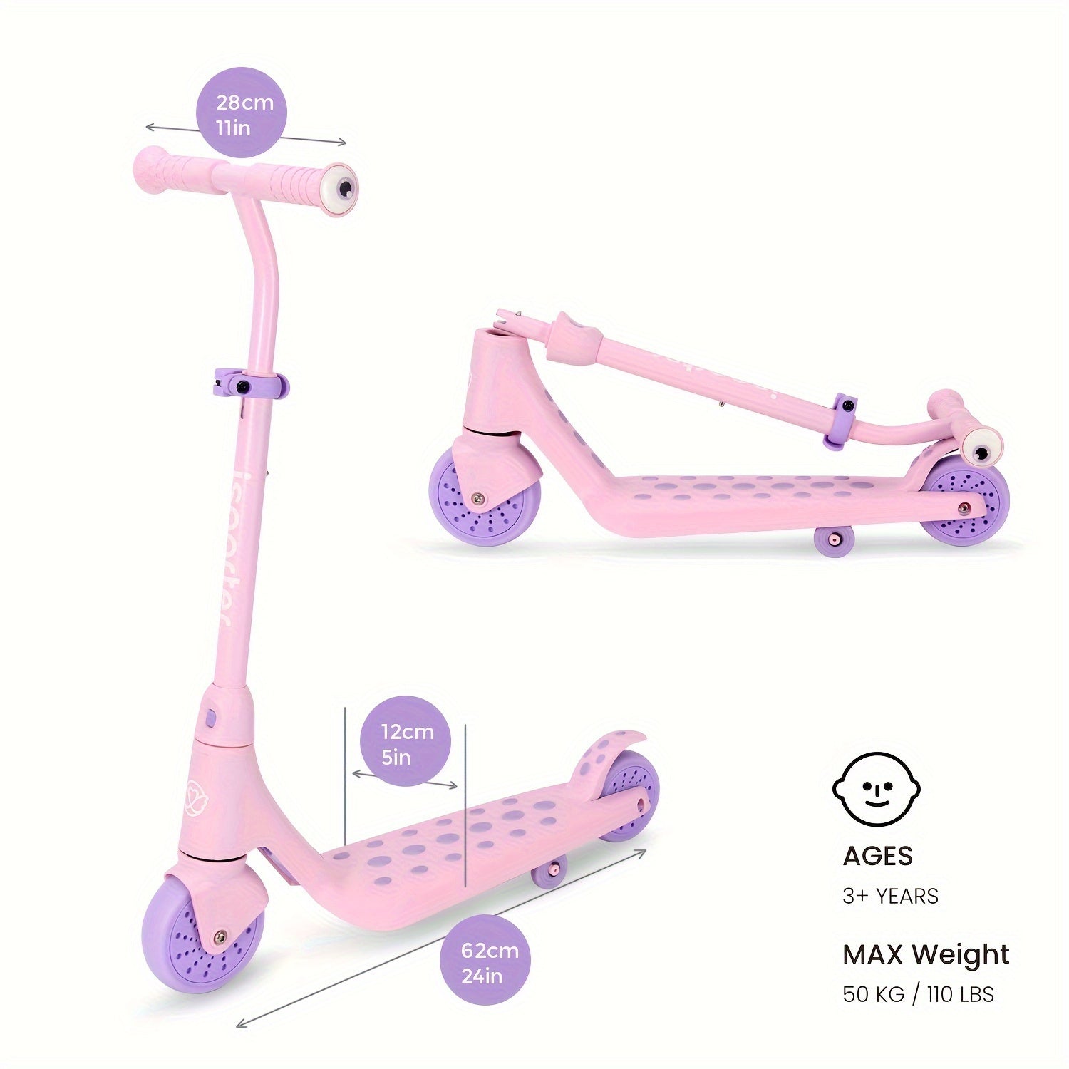 ISPORTER A100 Two Wheels Scooter - Pink