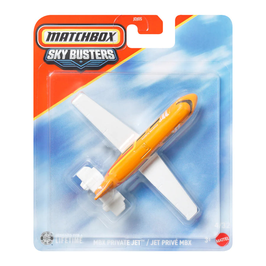 Matchbox Sky Busters Airplane - MBX Private Jet / Jet Prive MBX