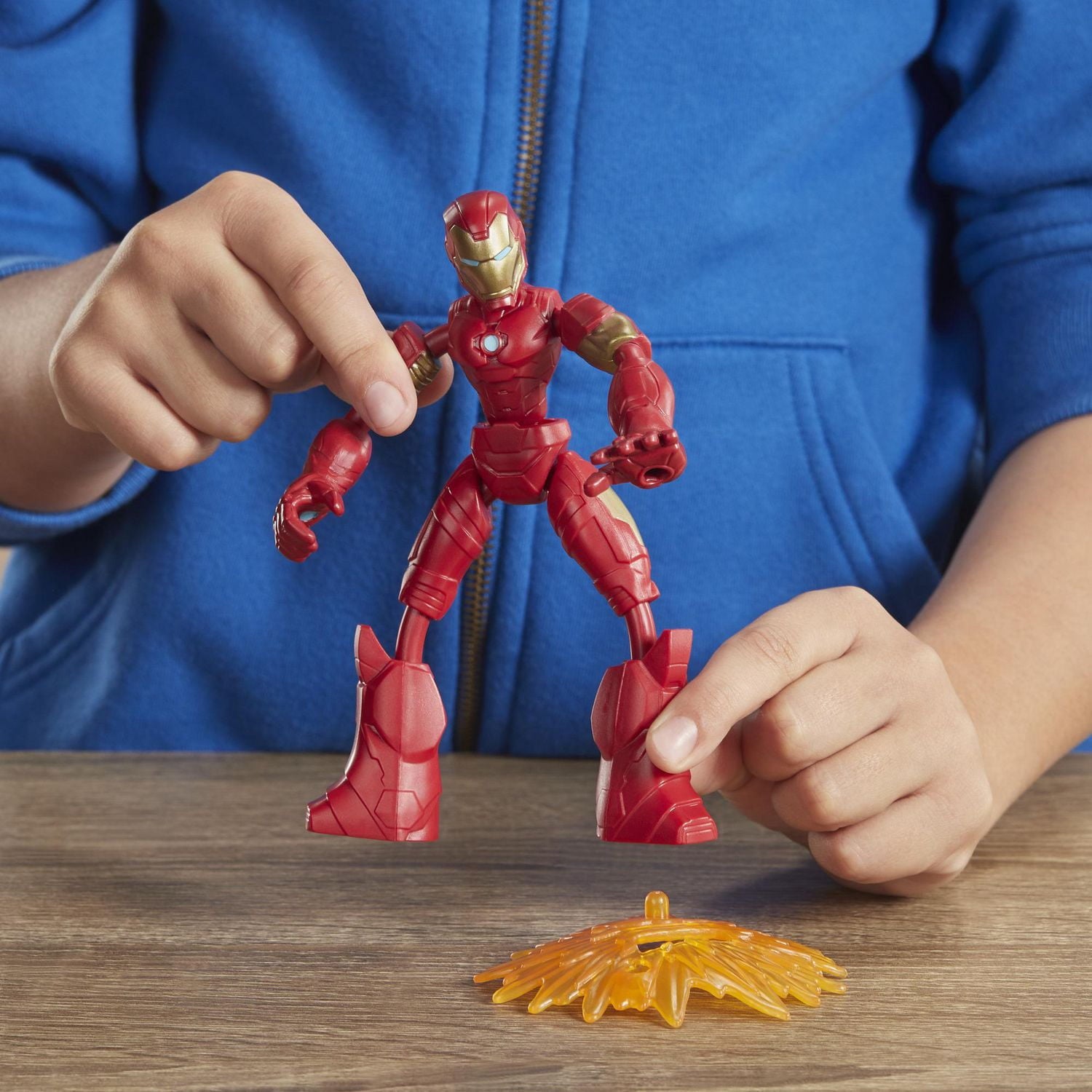 HASBRO AVENGERS BEND & FLEX RIDER IRON MAN