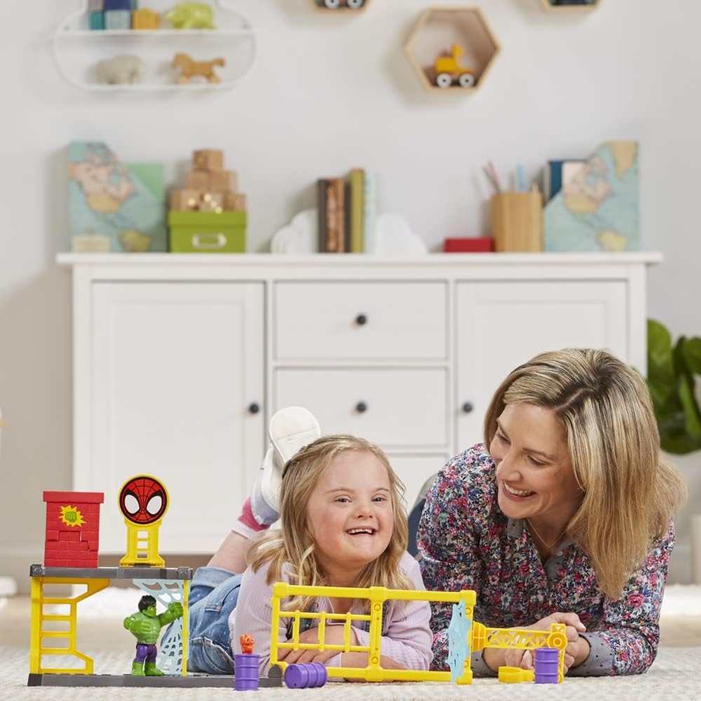 Hasbro Marvel Spidey and His Amazing Friends Hulk’s Smash Yard Preschool Toy, Hulk Playset with Toppling Tower and Smash Wall, Kids Ages 3 and Up