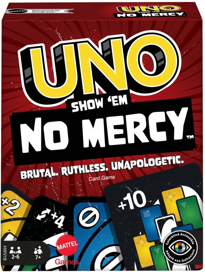Mattel Games UNO Show 'Em No Mercy Card Game – 168 Cards, Family & Party Game